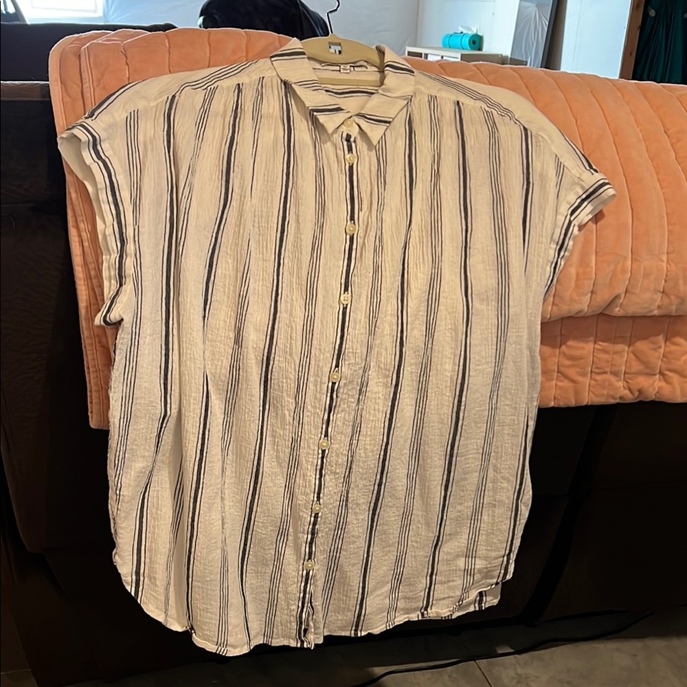 Striped Blue and White Madewell Shirt